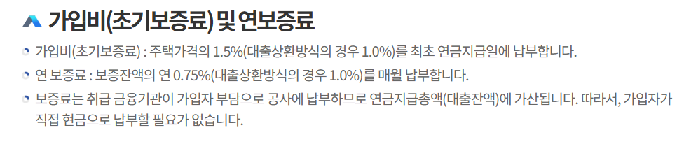 주택연금 보증료