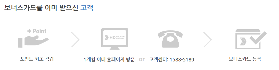 현대오일뱅크 보너스카드-신청 등록 방법-사용법