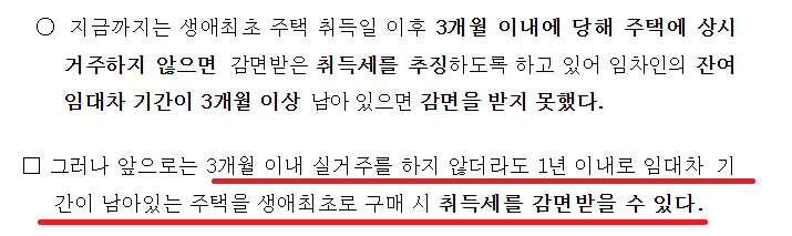 생애최초 취득세 감면-조건-신청 방법-추징