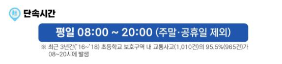 어린이보호구역 주정차-과태료-단속 시간-주말
