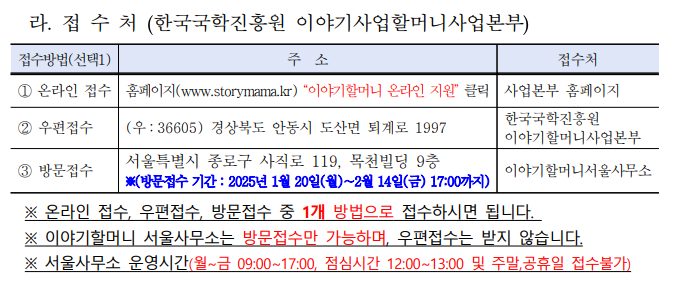 아름다운 이야기할머니-신청 방법-2025년