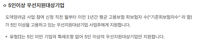 청년일자리도약장려금-사업 내용-유형 2